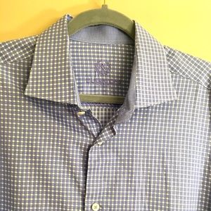 Bugatchi Mens Long Sleeve Classic Fit Check Shirt